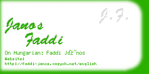 janos faddi business card